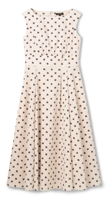 cream × brown ribbon