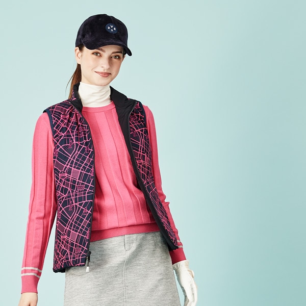 GFORE ゴルフウェア セット ノースリーブ×キュロット 白×赤 ィコーデ⛳ GFORE ゴルフウェア セット ノースリーブ×キュロット 白×赤 ィコーデ⛳