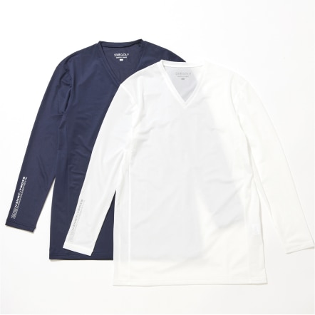 30デニール 無地Vネックインナーシャツ