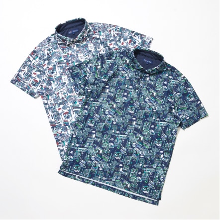 パリマップ総柄ポロシャツ