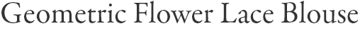 Geometric Flower Lace Blouse