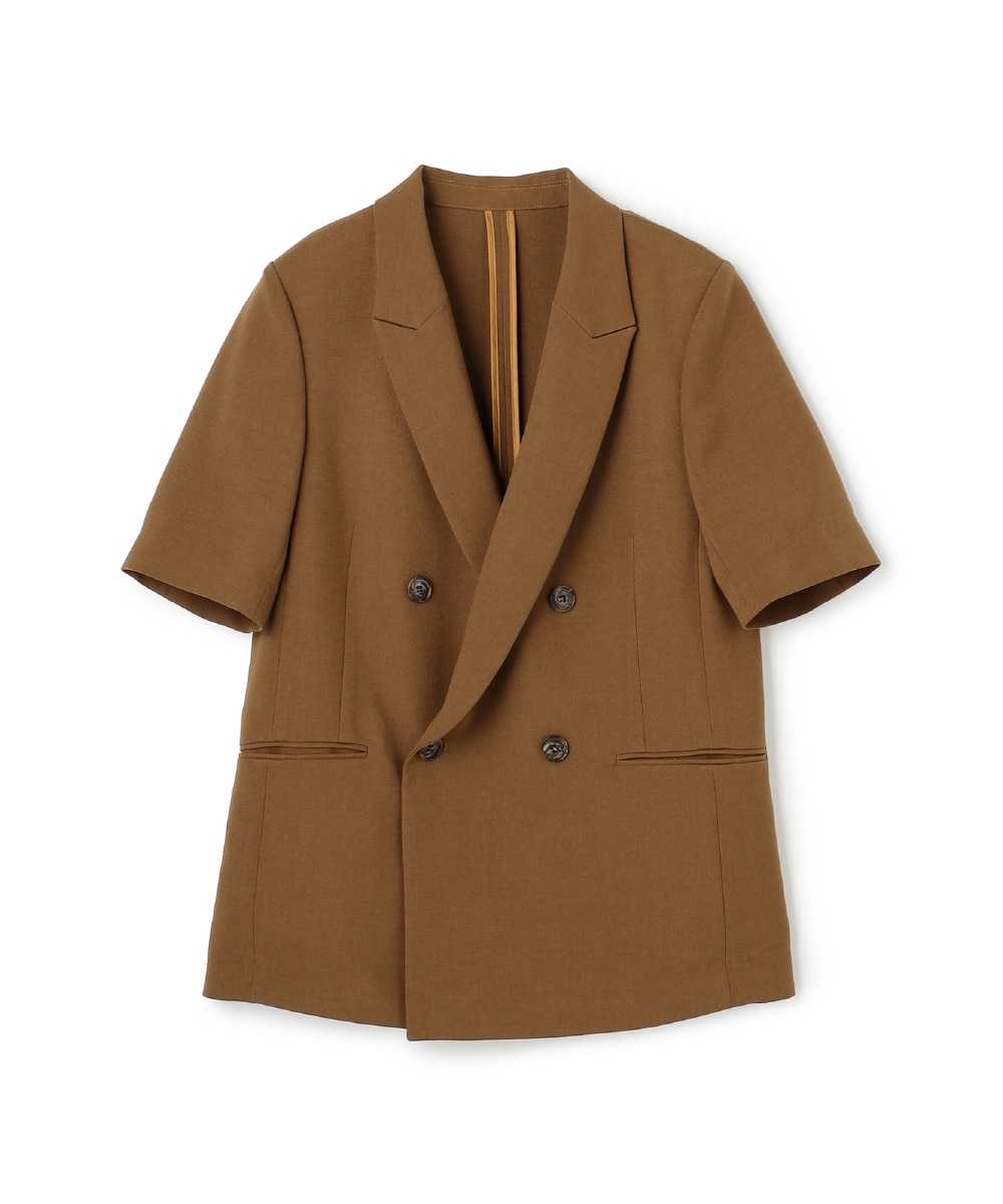 HALF SLEEVE JACKET-CAMEL
