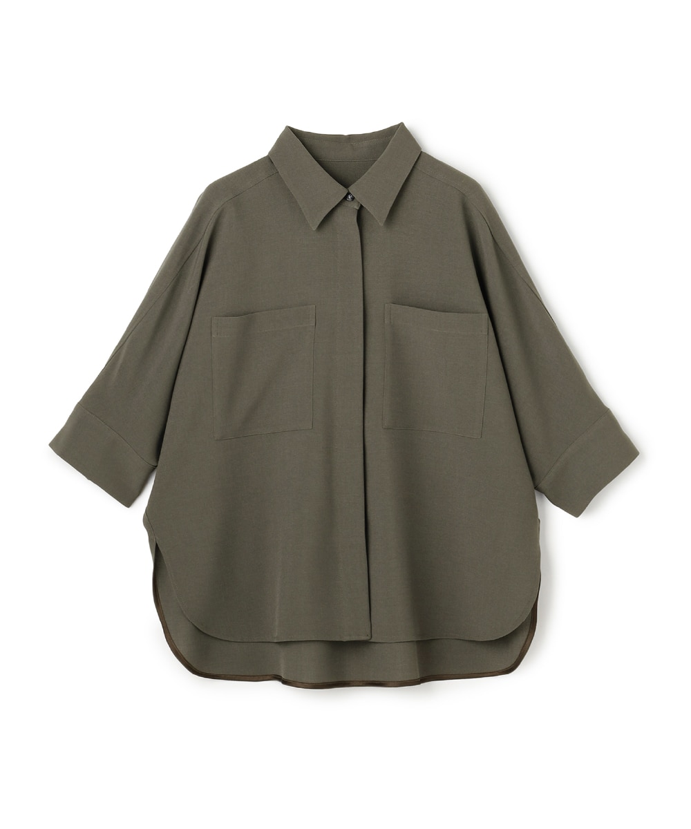 DOLMAN SLEEVE SHIRT-SLATE