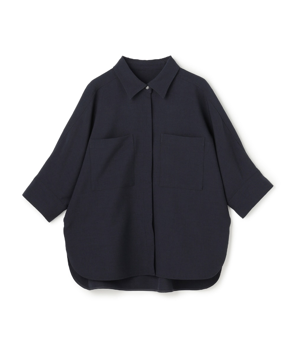 DOLMAN SLEEVE SHIRT-NAVY