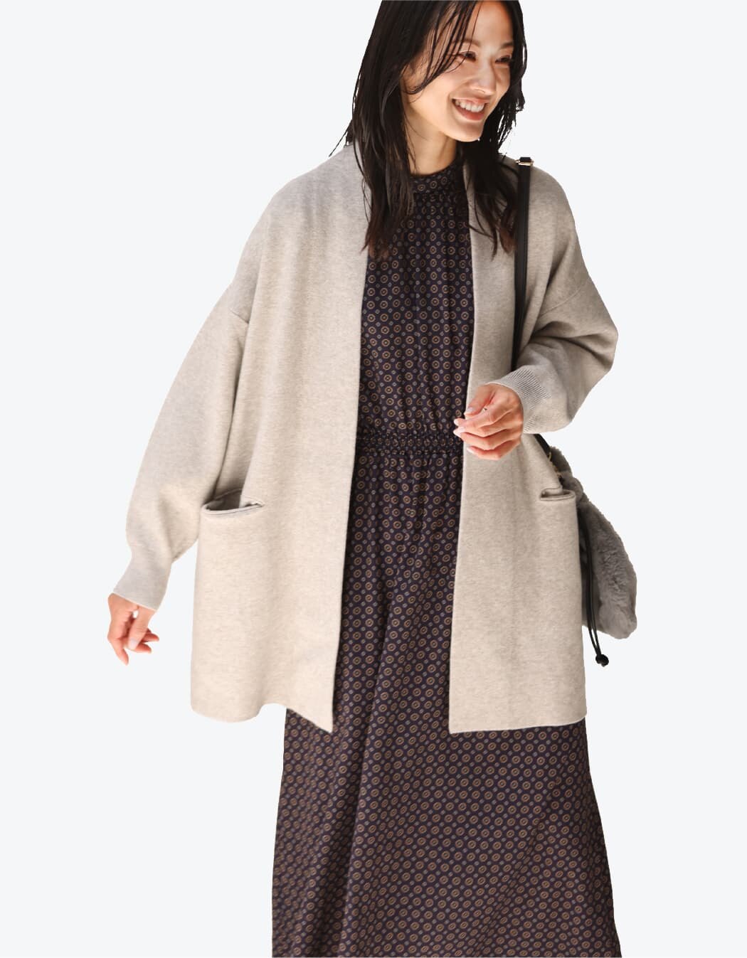 コクーンニットコーディガン