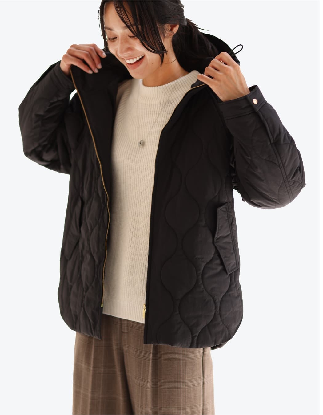 キルトブルゾン