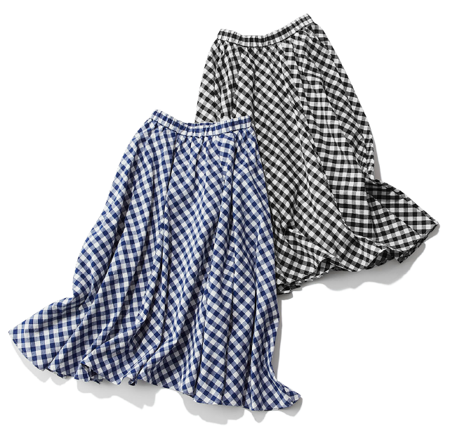 Gingham Checkered Skirt