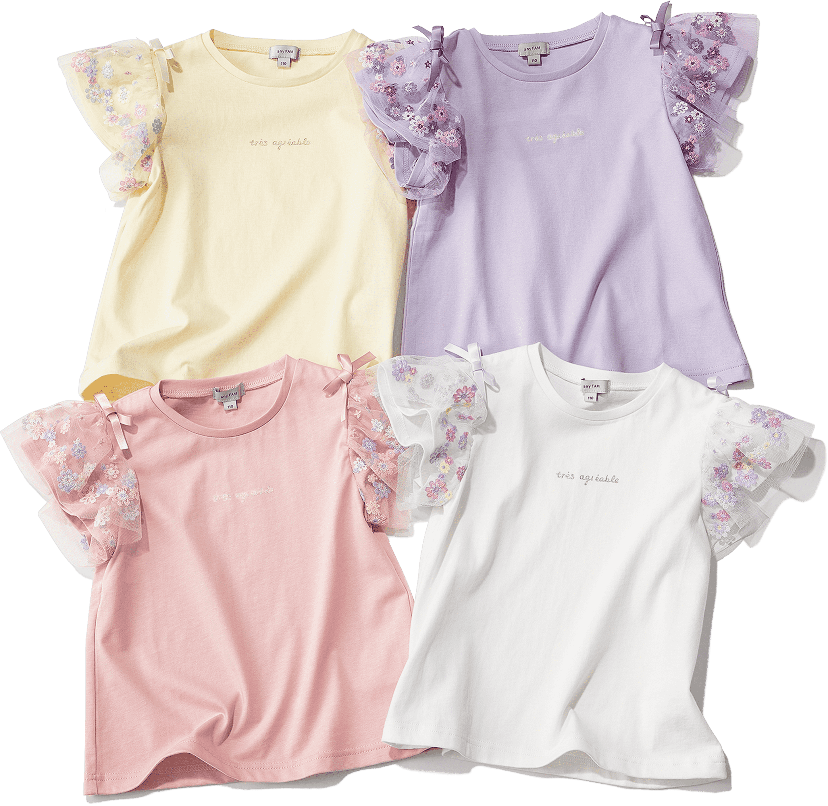 Flower Tulle T-shirts