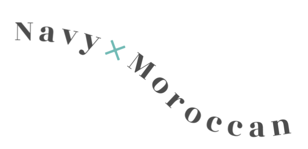 Navy × Moroccan