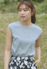 汗ジミ防止テレコ ノースリーブプルオーバー