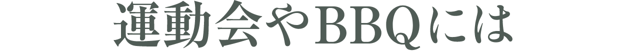 運動会やBBQには