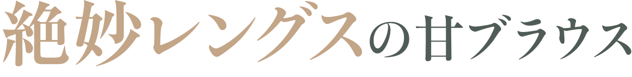 絶妙レングスの甘ブラウス