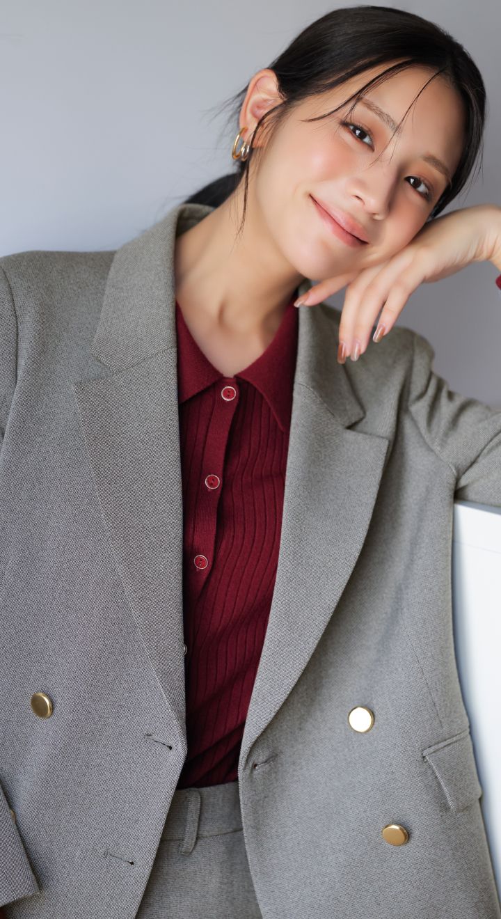 オンワード　any sis レザージャケット レディース セットアップ対応】ビューティーツイルストレッチ ジャケット