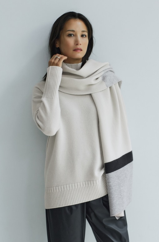 ニットを今年らしく着こなす最新配色LESSON