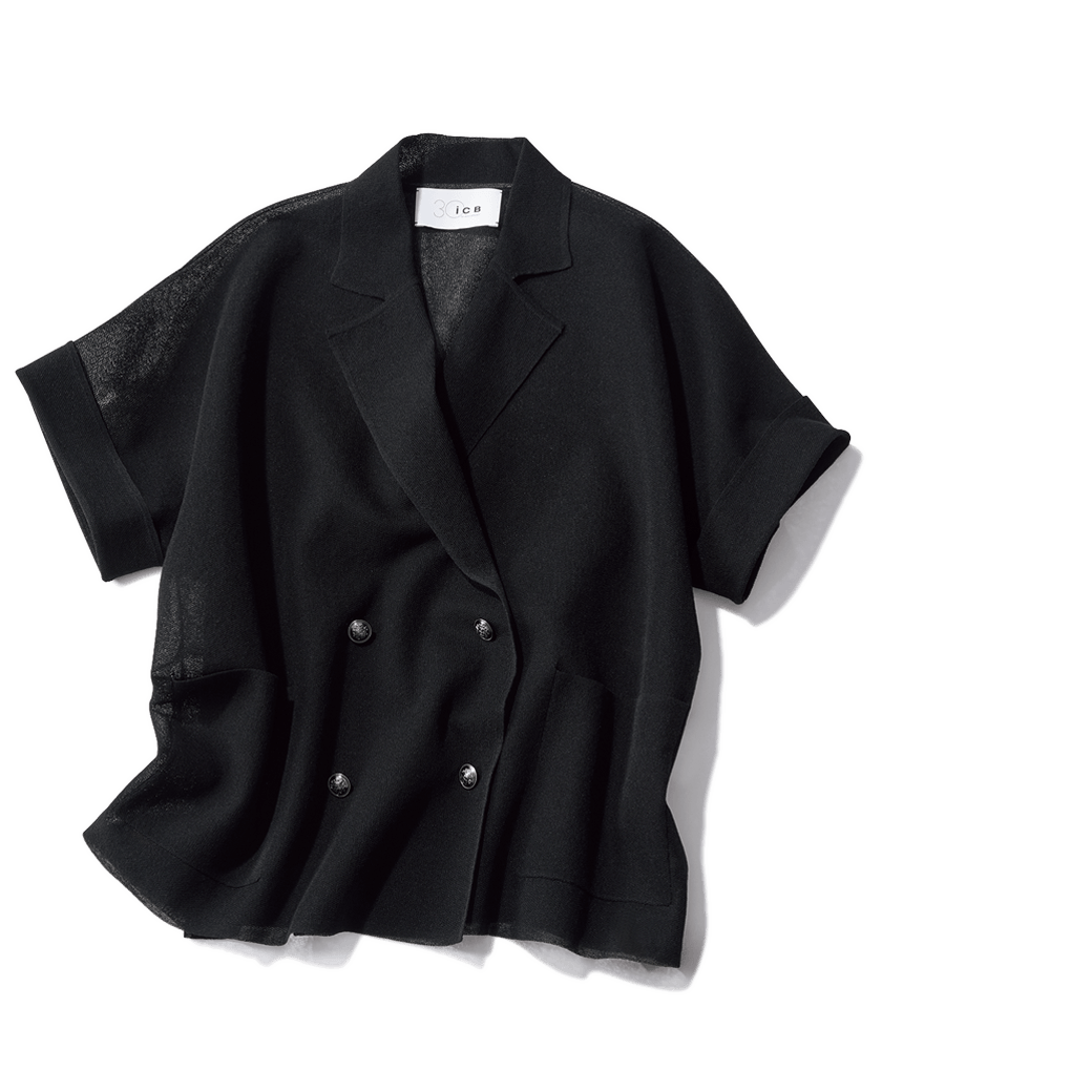 夏の黒ジャケット