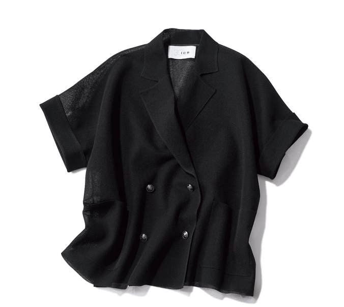 夏の黒ジャケット