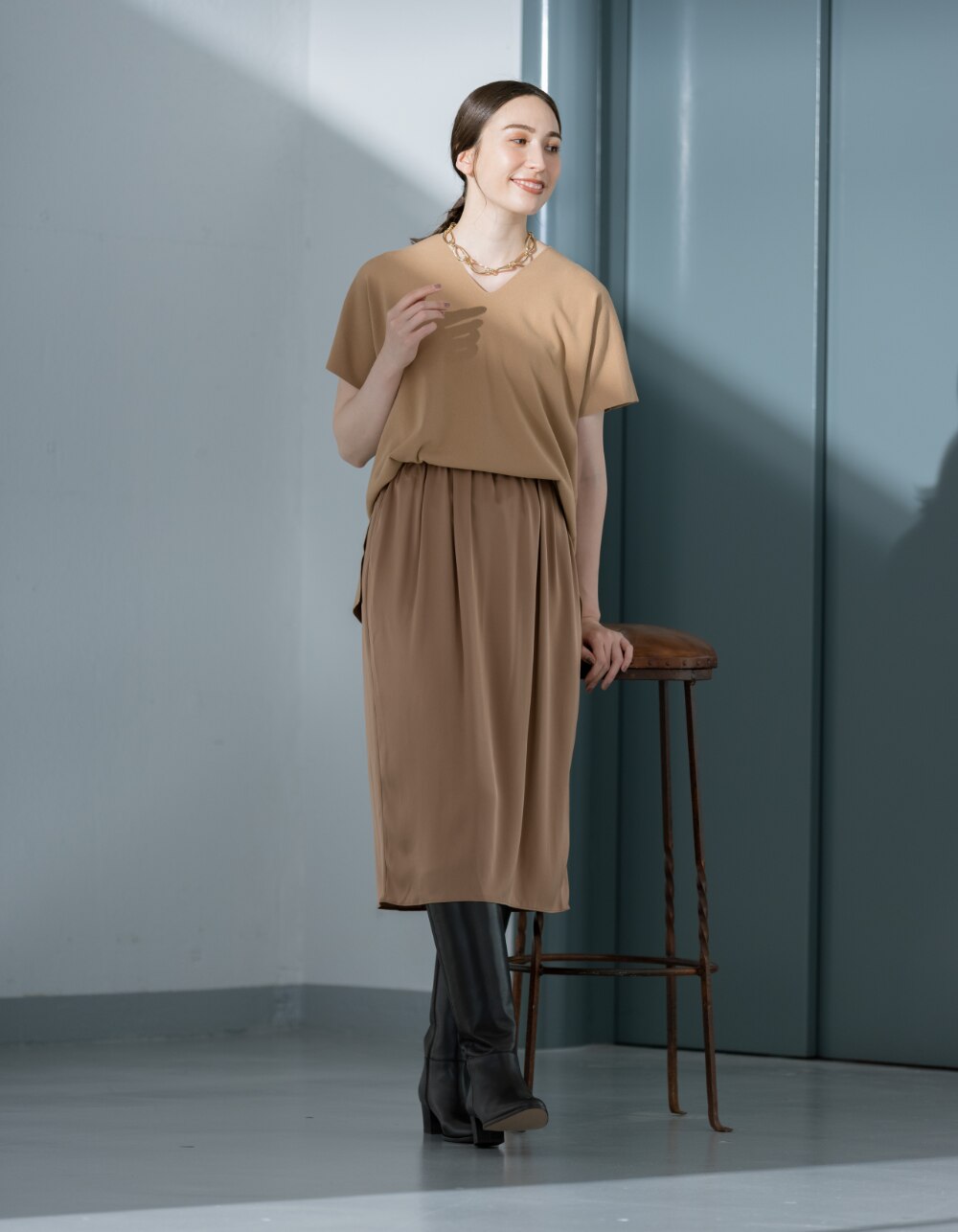 アウターをあわせて