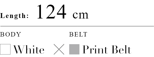 White　x Print Belt