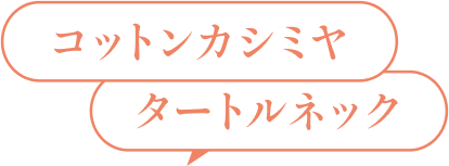 コットンカシミヤ タートルネック