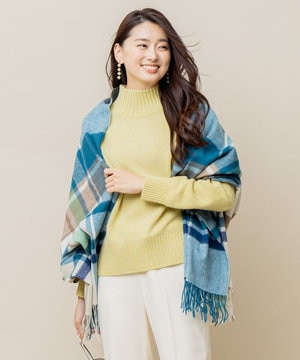 ウールチェックワイド ストール