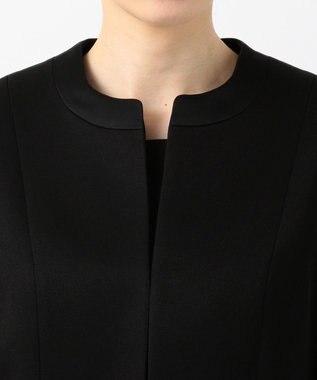 自由区 FORMAL 【ストレッチ性あり】パンシルキーストレッチ アンサンブル ブラック系