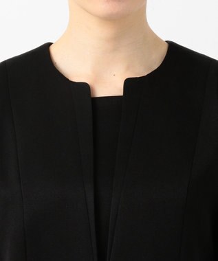 自由区 FORMAL 【ストレッチ性あり】パンシルキーストレッチ アンサンブル ブラック系