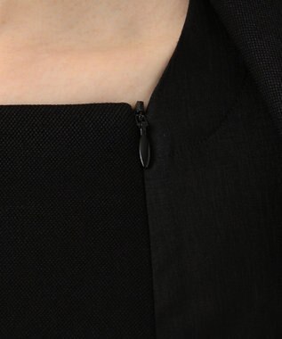 自由区 FORMAL 【ストレッチ性あり】パンシルキーストレッチ アンサンブル ブラック系