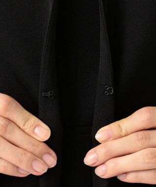 自由区 FORMAL 【ストレッチ性あり】パンシルキーストレッチ アンサンブル ブラック系