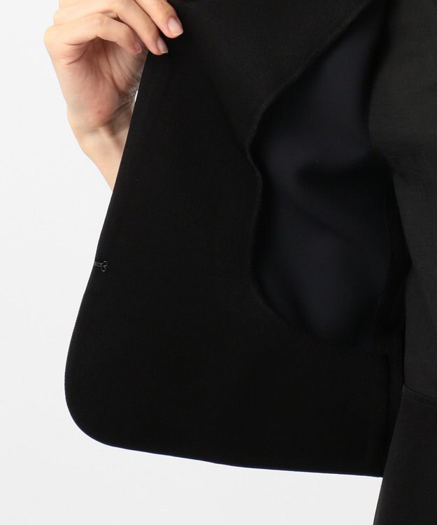 自由区 FORMAL 【ストレッチ性あり】パンシルキーストレッチ アンサンブル ブラック系