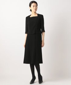 自由区 FORMAL 【ストレッチ素材】NOIE15平二重 ジャケット+ワンピース