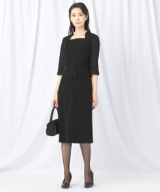 自由区 FORMAL 【ストレッチ素材】NOIE15平二重 ジャケット+ワンピース