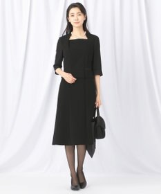 自由区 FORMAL 【ストレッチ素材】NOIE15平二重 ジャケット+ワンピース