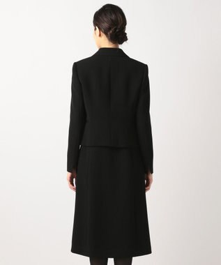 自由区 FORMAL 【ストレッチ素材】NOIE15平二重 ジャケット+ワンピース ブラック系