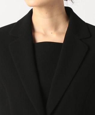 自由区 FORMAL 【ストレッチ素材】NOIE15平二重 ジャケット+ワンピース ブラック系