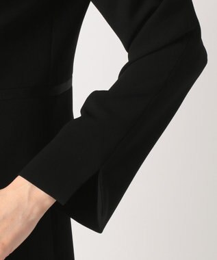 自由区 FORMAL 【ストレッチ素材】NOIE15平二重 ジャケット+ワンピース ブラック系