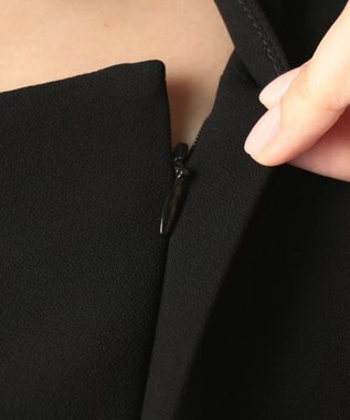 自由区 FORMAL 【ストレッチ素材】NOIE15平二重 ジャケット+ワンピース ブラック系