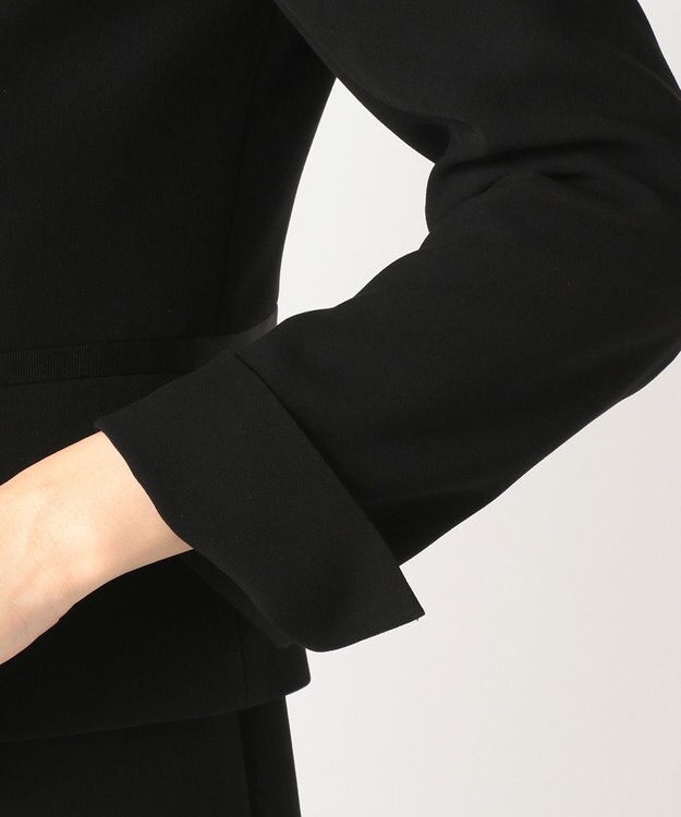 自由区 FORMAL 【ストレッチ素材】NOIE15平二重 ジャケット+ワンピース ブラック系