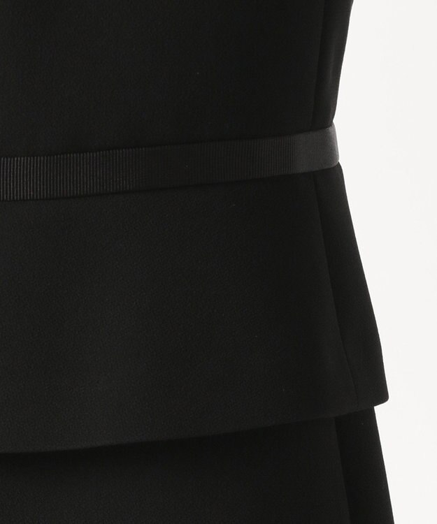 自由区 FORMAL 【ストレッチ素材】NOIE15平二重 ジャケット+ワンピース ブラック系