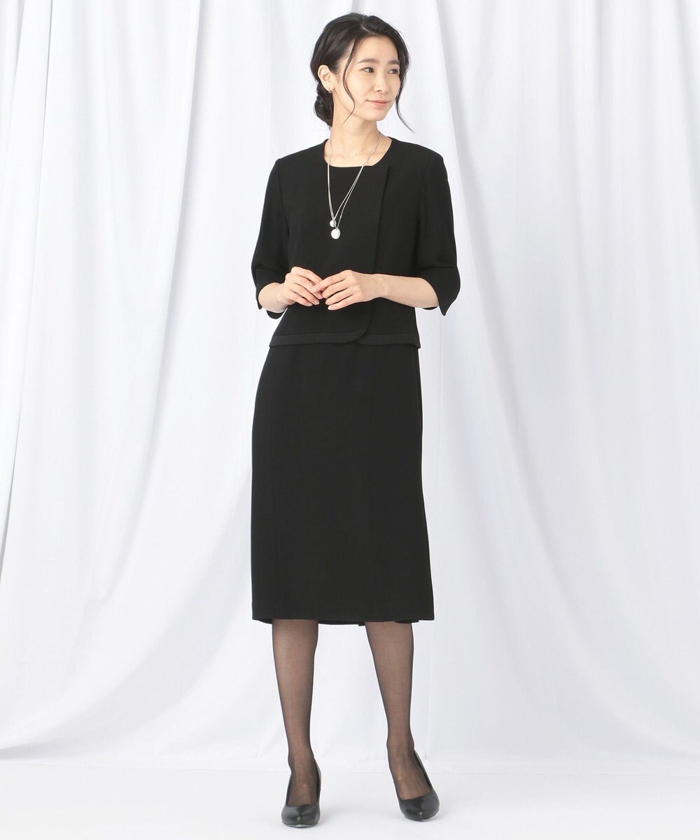 自由区 FORMAL 【高級トリアセテート素材】レベッカBSジョーゼット ジャケット+ワンピース 