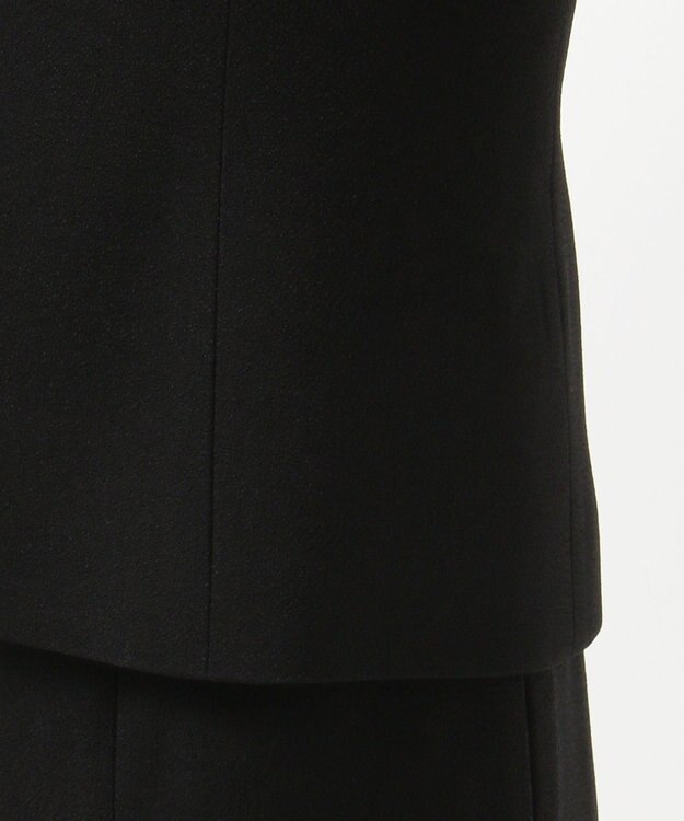 自由区 FORMAL 【高級トリアセテート素材】レベッカBSジョーゼット ジャケット+ワンピース ブラック系