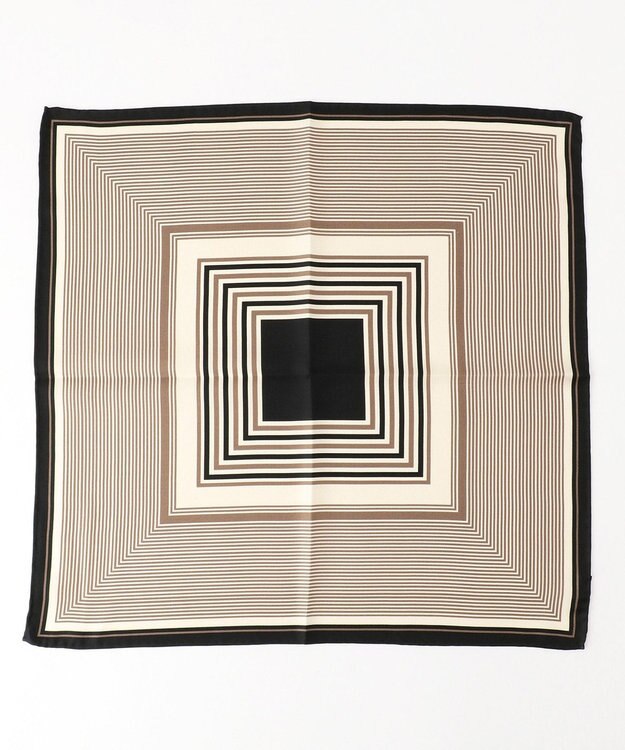 GOTAIRIKU 【MADE IN ITALY】SILK グラデーション スカーフ ダークブラウン系8