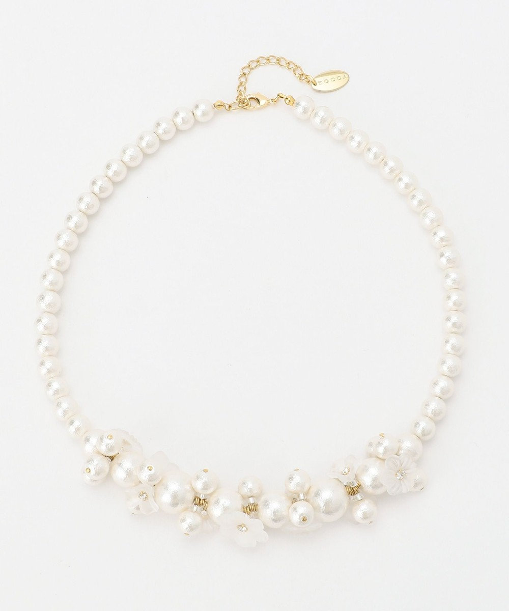 TOCCA FLOWER PEARL NECKLACE ネックレス アイボリー系