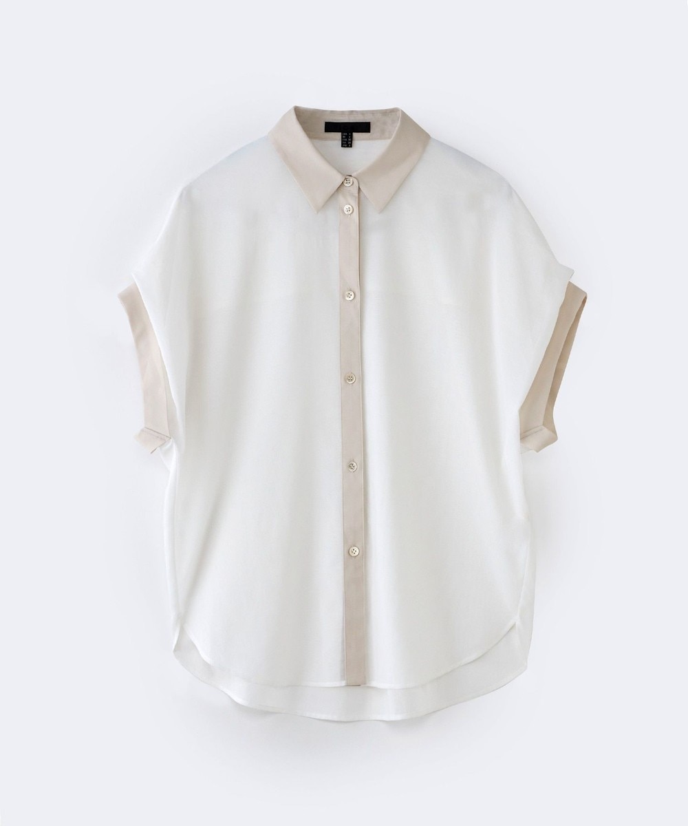 【オンワード】 ICB L>トップス 【WEB限定カラー】Organza Cotton ブラウス ホワイト 42 レディース 【送料無料】