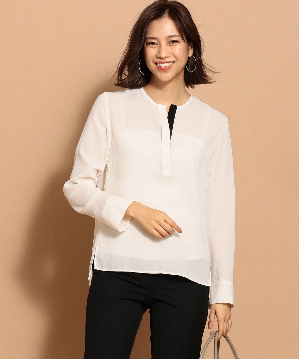 Light Twill ノーカラーブラウス Icb ファッション通販 公式通販 オンワード クローゼット Light Twill ノーカラーブラウス Icb ファッション通販 公式通販 オンワード クローゼット