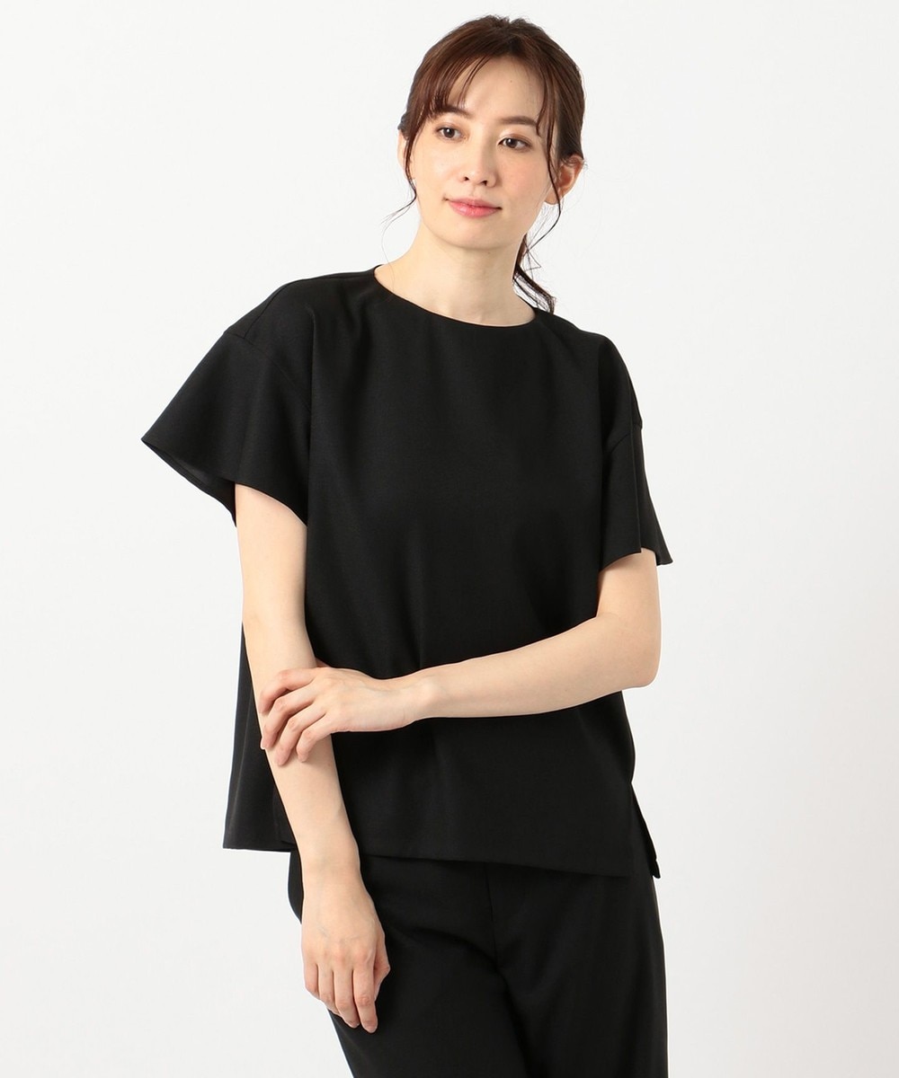 【オンワード】 J.PRESS LADIES>トップス 【洗える】リネンライクオックス ブラウス ダークブラウン 9 レディース 【送料無料】