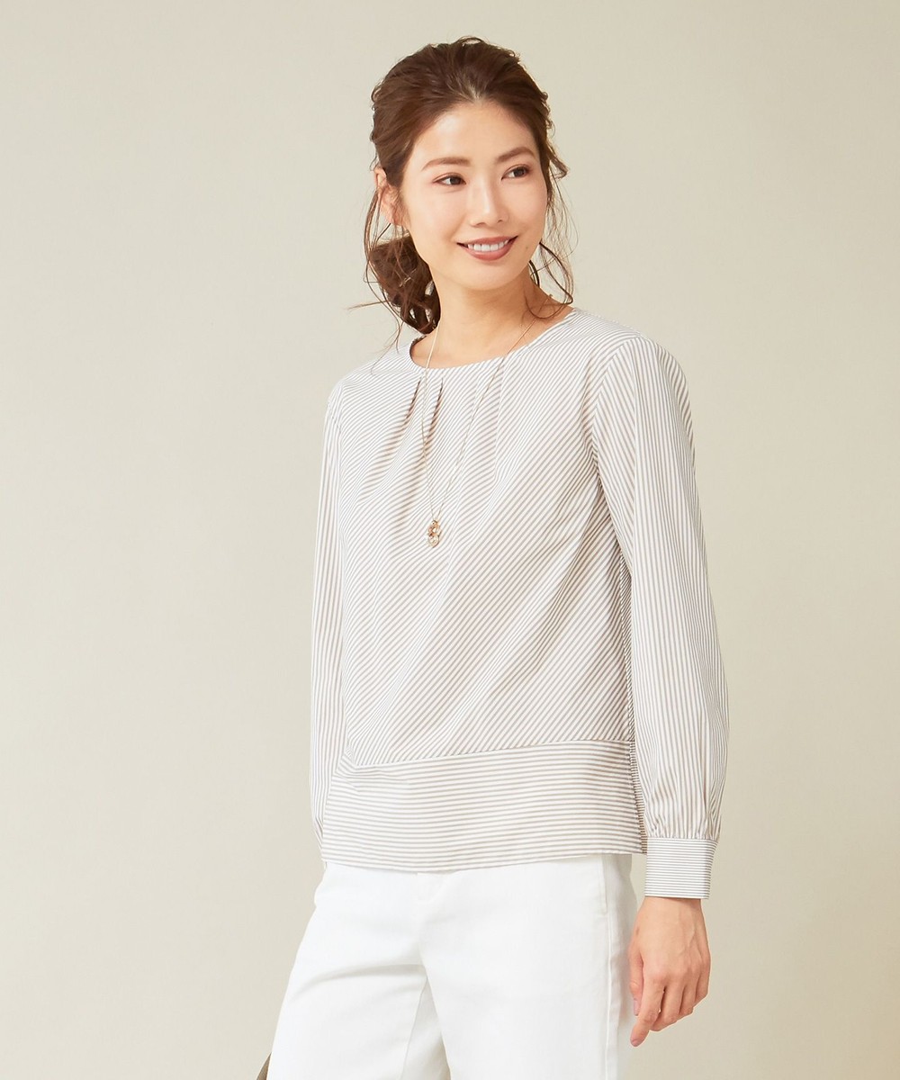 【オンワード】 J.PRESS LADIES>トップス 【洗える】SOMELOS ANGELクルーネック ブラウス ベージュ 9 レディース 【送料無料】