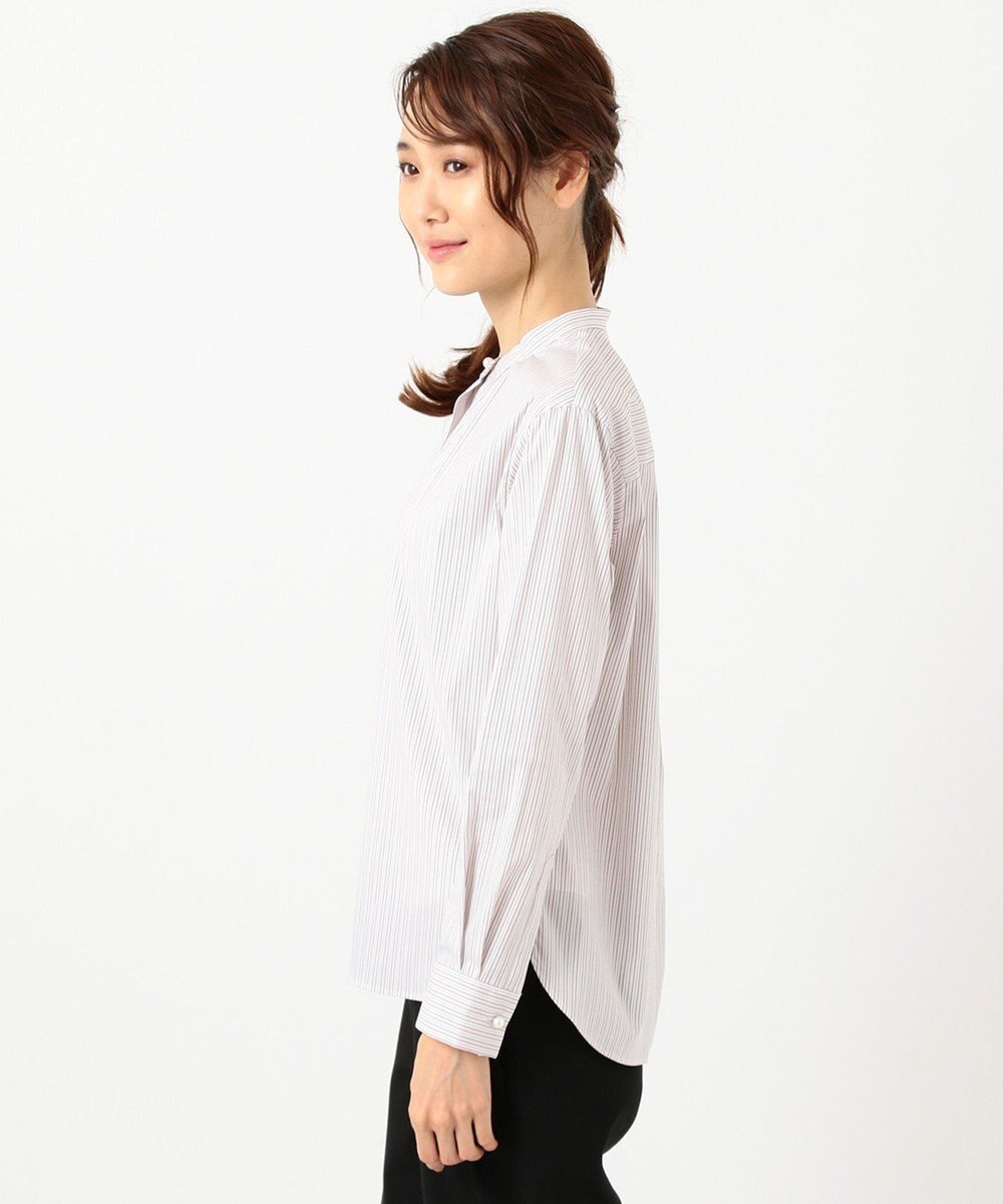 J.PRESS LADIES L 【洗える】SOMELOS JOYCE バンドカラー シャツ 