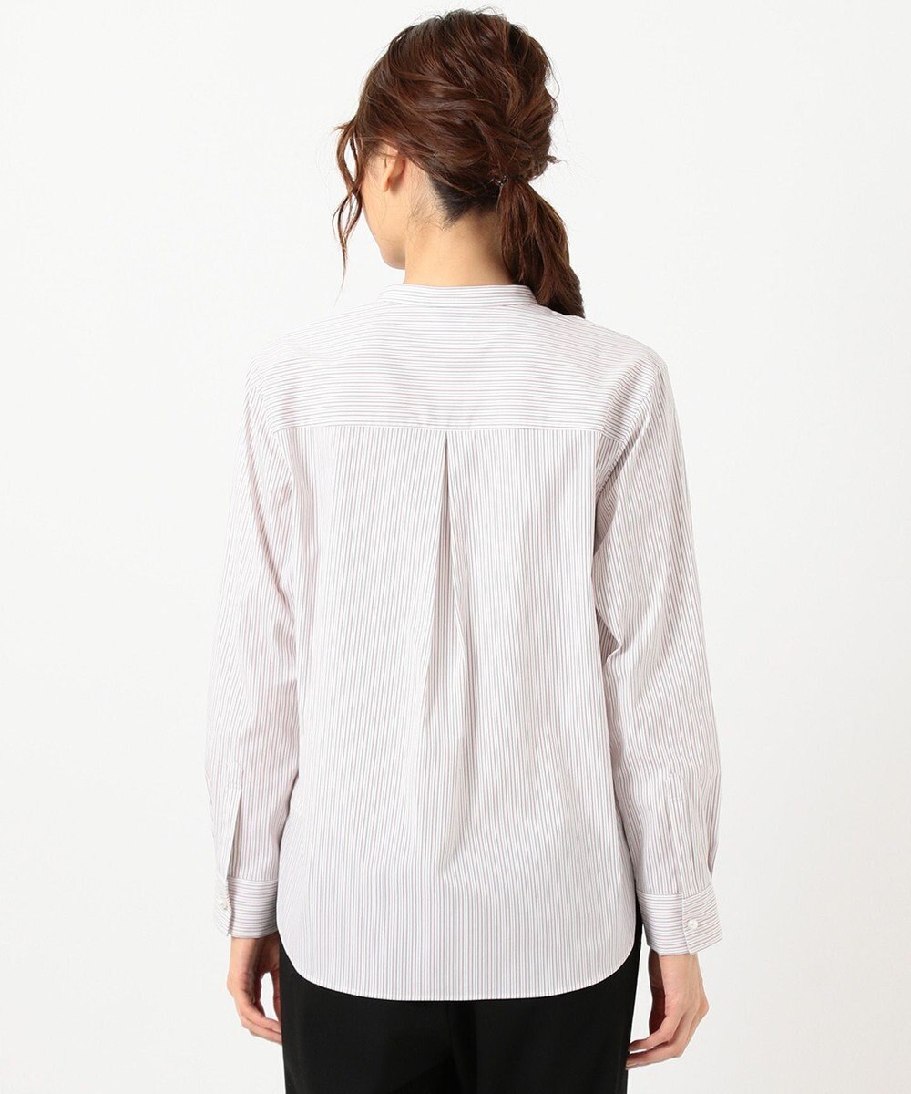 J.PRESS LADIES L 【洗える】SOMELOS JOYCE バンドカラー シャツ 