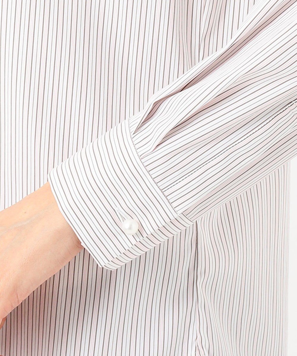 J.PRESS LADIES L 【洗える】SOMELOS JOYCE バンドカラー シャツ 