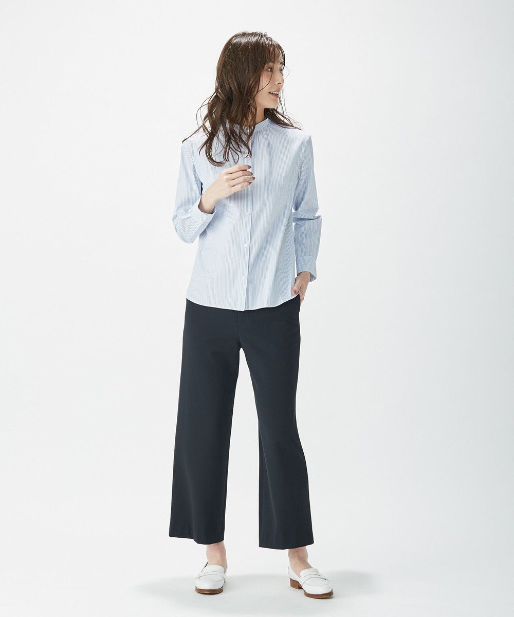 J.PRESS LADIES L 【洗える】SOMELOS JOYCE バンドカラー シャツ 